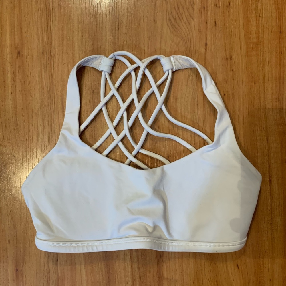 White Lululemon Crossback Bra